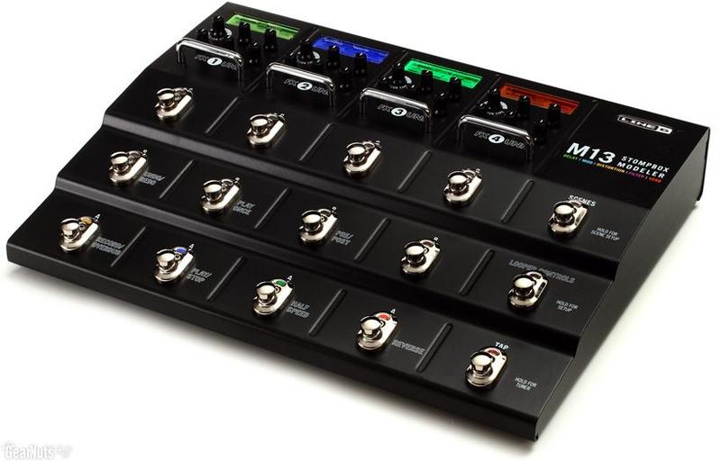 Pedaleira p/ guitarra c/ 100 emulações famosas - Line 6 M13